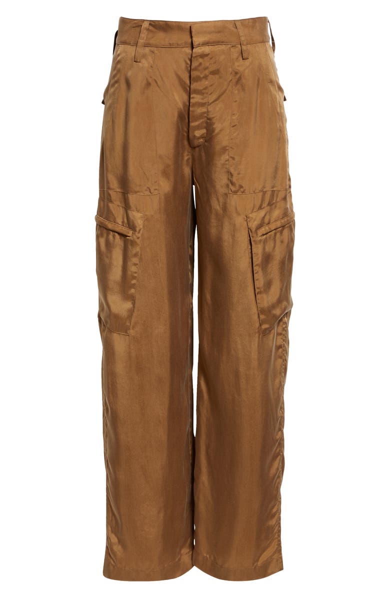 Maria McManus Wide Leg Satin Cargo Pants, Alternate, color, 