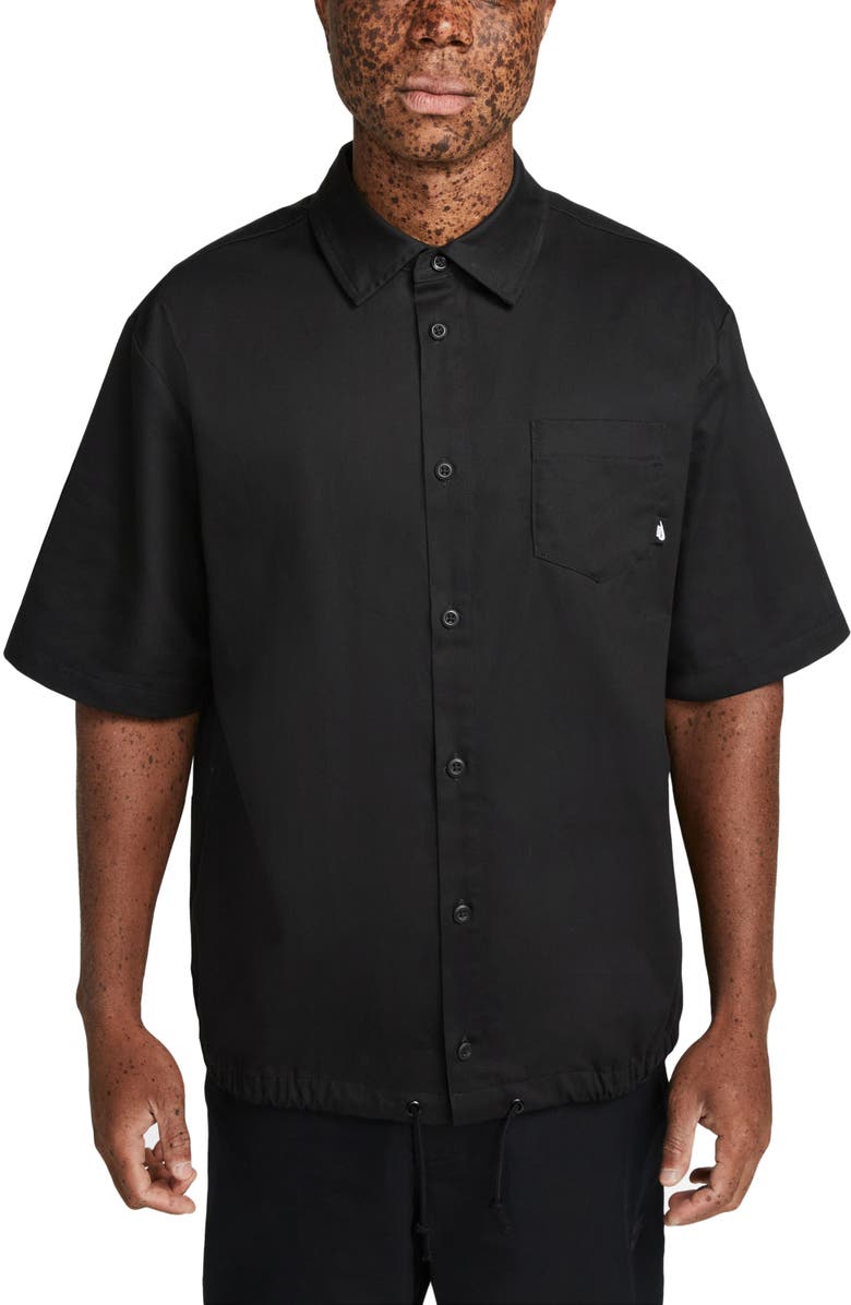 Nike Club Short Sleeve Button-Up Shirt, Main, color,