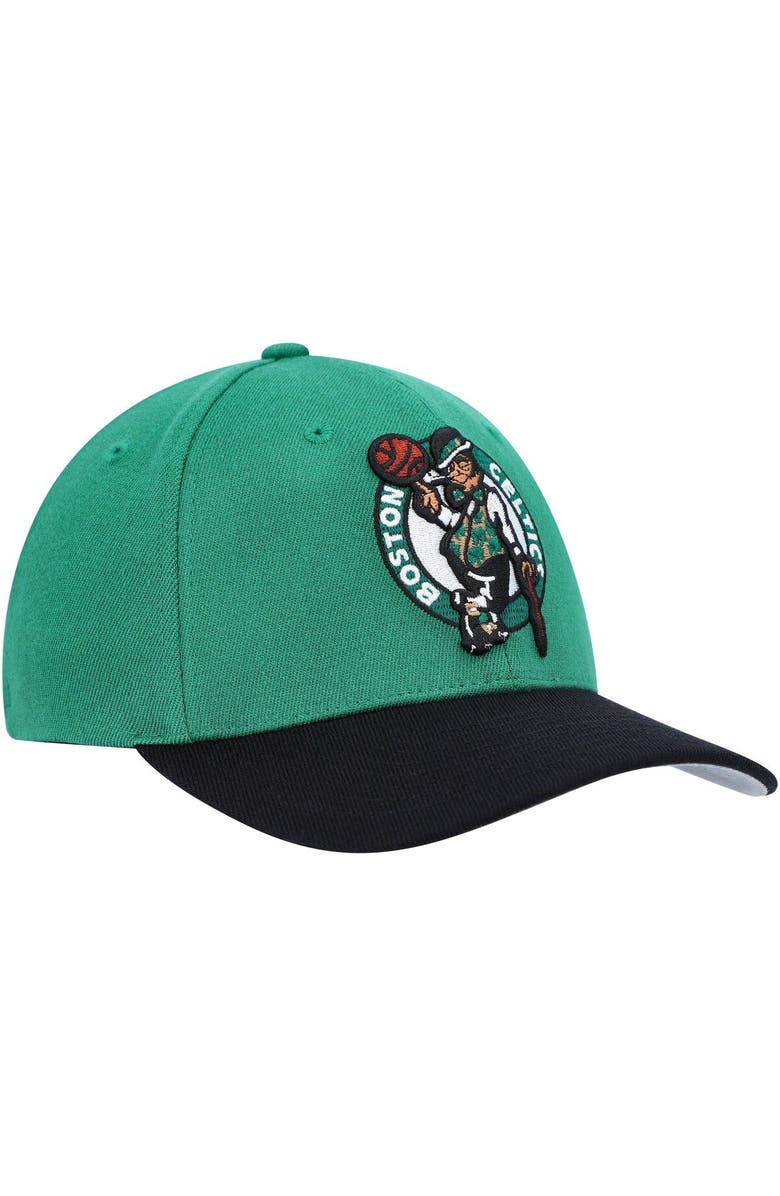 Mitchell & Ness Men's Mitchell & Ness Kelly Green/Black Boston Celtics MVP Team Two-Tone 2.0 Stretch-Snapback Hat, Alternate, color, Kelly Green