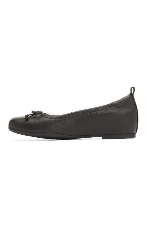 Abeo Cadence Bow Ballet Flat In Black Nappa - Regular