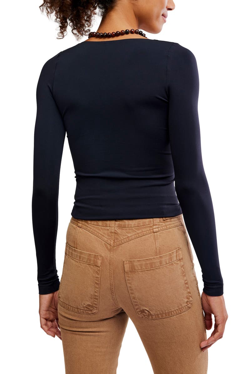 Free People Round Two Top, Alternate, color, Black