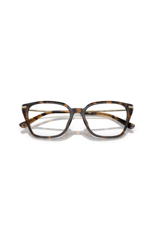 Michael Kors 54mm Rectangle Optical Glasses In Black