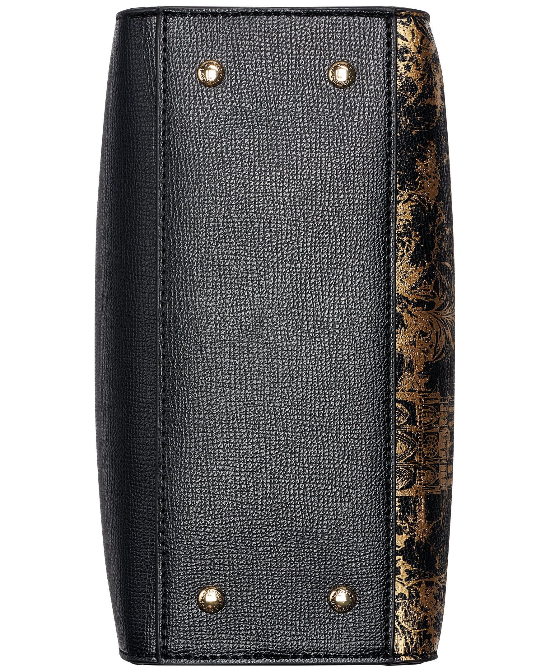 Printed Paris Crossbody, Alternate, color, Black/Gold