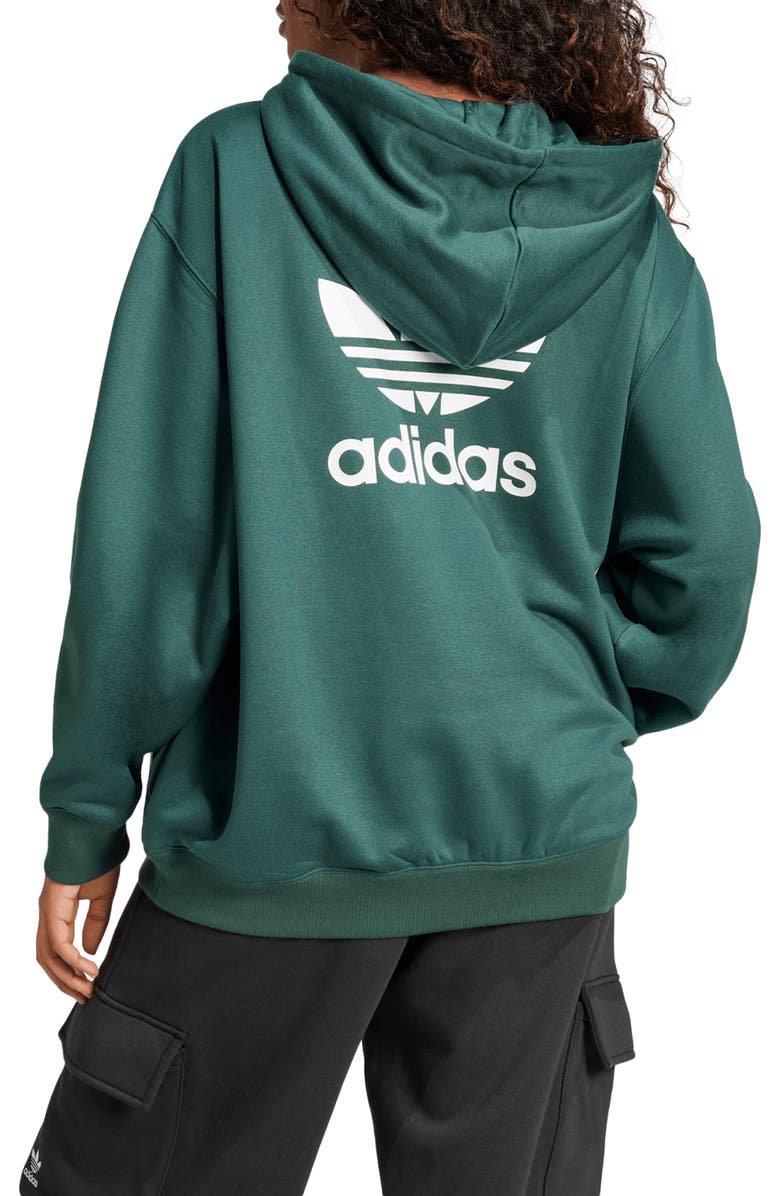 adidas Adicolor Trefoil Oversize Hoodie, Alternate, color,