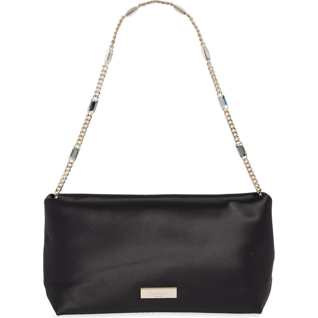 Kate Spade New York Anya Satin Shoulder Bag In Black