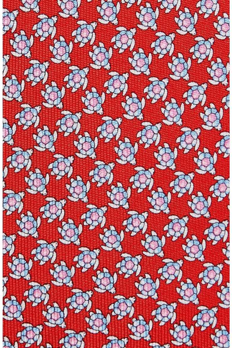 Tarta Sea Turtle Silk Tie, Alternate, color, ROSSO