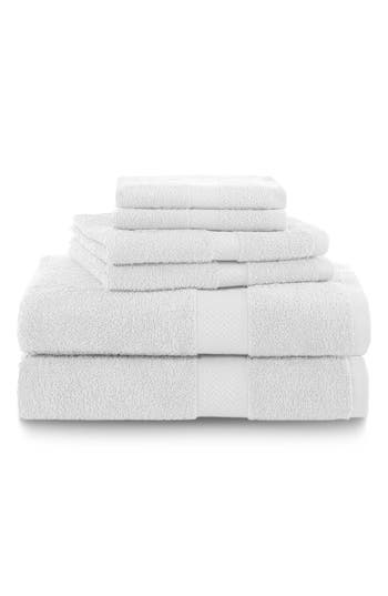 Martex Ringspun 6-piece Bath Towel Set In Optical White