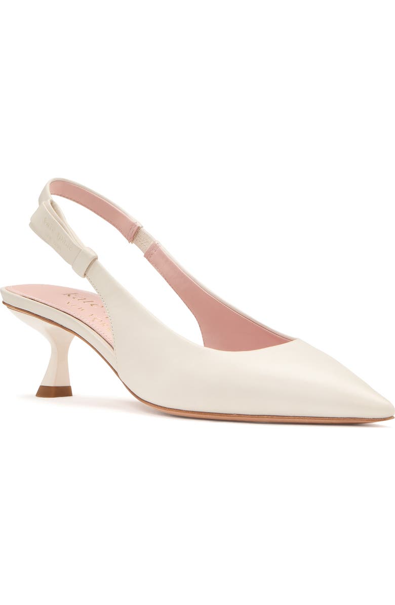 Kate Spade New York riley slingback pointed toe kitten heel pump, Main, color,