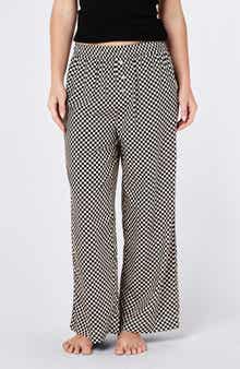 Anais Wide Leg Cotton Blend Pajama Pants