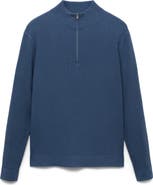 MANGO Rib Quarter Zip Sweater