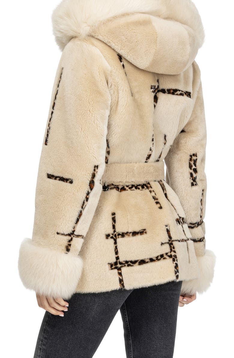 GORSKI Reversible Genuine Shearling Parka with cuffs, Alternate, color, Palomino/Lprd Intarsia