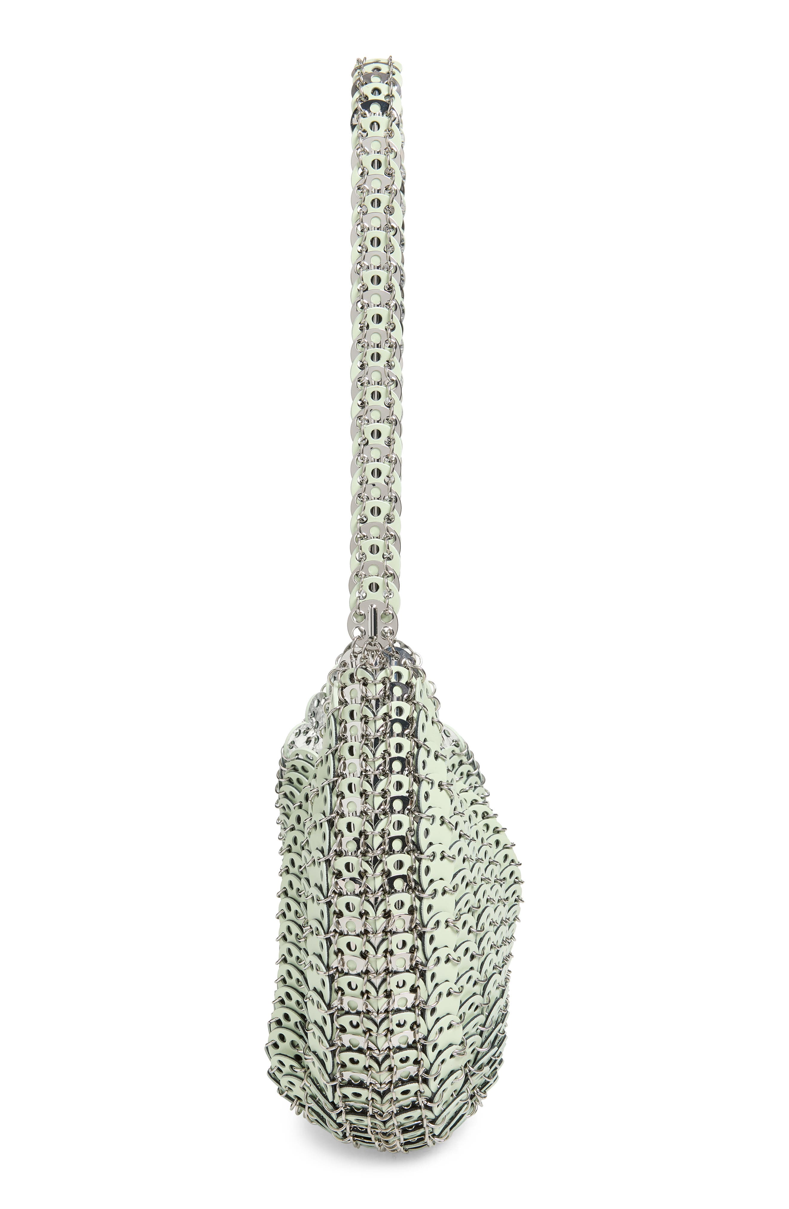 Rabanne Moon 1969 Icon Shoulder Bag, Alternate, color, Green/ Silver