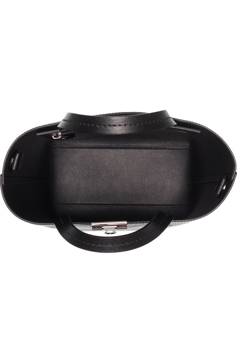 Off-White Diagonal Stripe Leather Tote, Alternate, color,