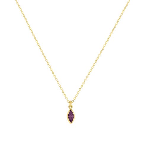 Marquise Birthstone Charm Necklace