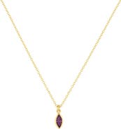 Set & Stones Marquise Birthstone Charm Necklace