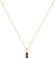 Set & Stones Marquise Birthstone Charm Necklace