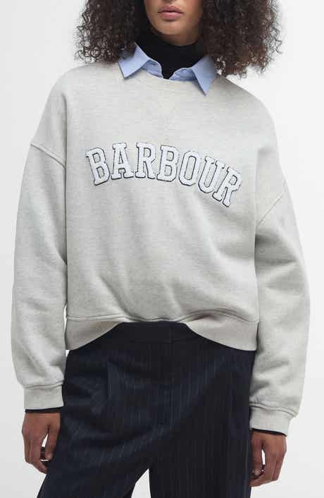 Silverdale Bouclé Logo Cotton Graphic Sweatshirt