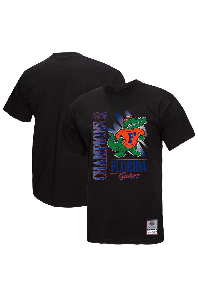 Men's Mitchell & Ness  Black Florida Gators Retro Brush Mineral Wash T-Shirt, Main, color, Black