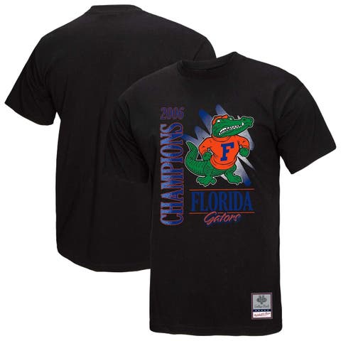 Men's Mitchell & Ness  Black Florida Gators Retro Brush Mineral Wash T-Shirt