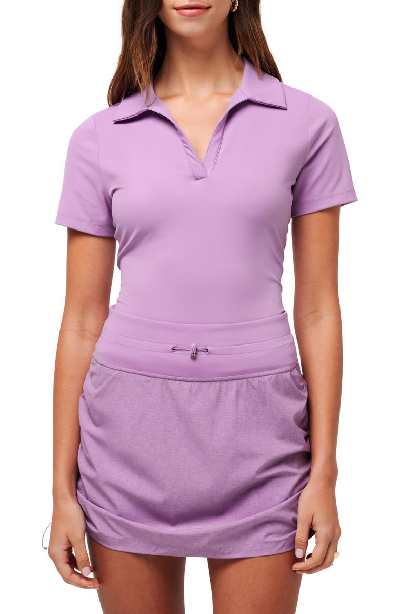 TravisMathew MoveKnit Active Polo, Main, color, Dusty Lavender