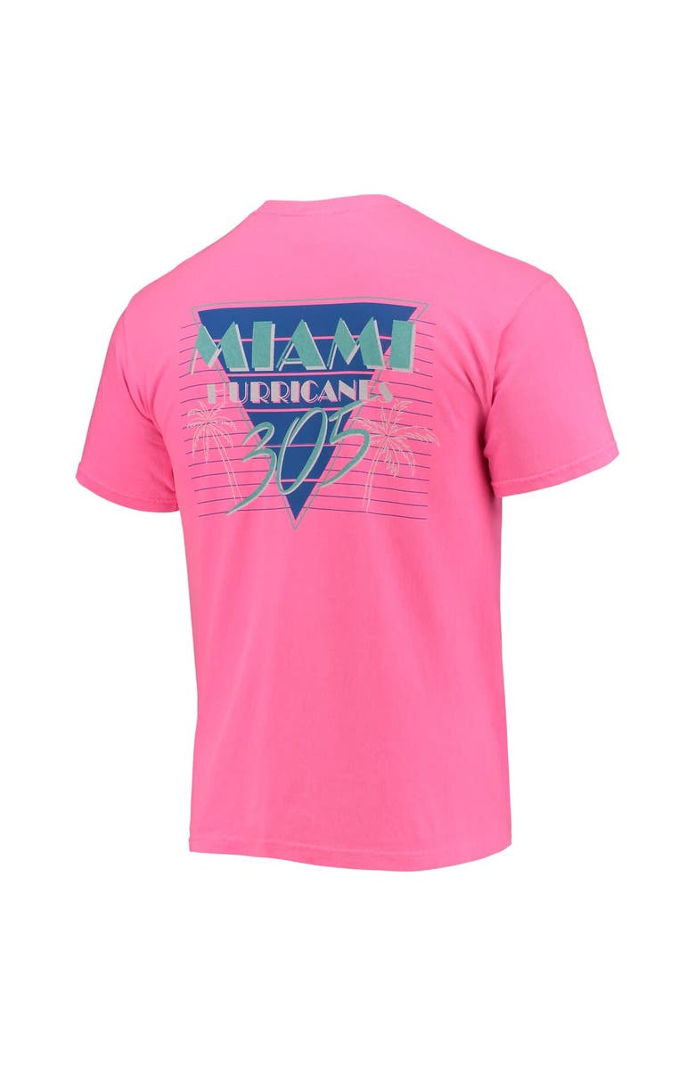 IMAGE ONE Men's Pink Miami Hurricanes Miami Vice 305 Comfort Color T-Shirt, Alternate, color,