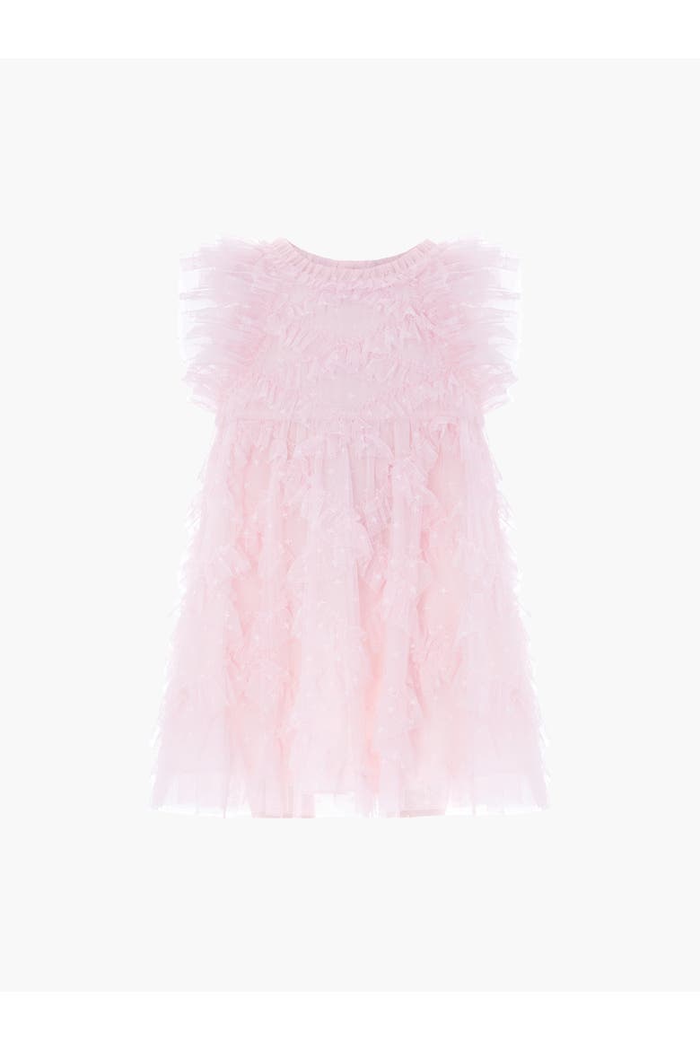 Genevieve Embroidered Ruffle Baby Dress, Alternate, color, Peony Pink