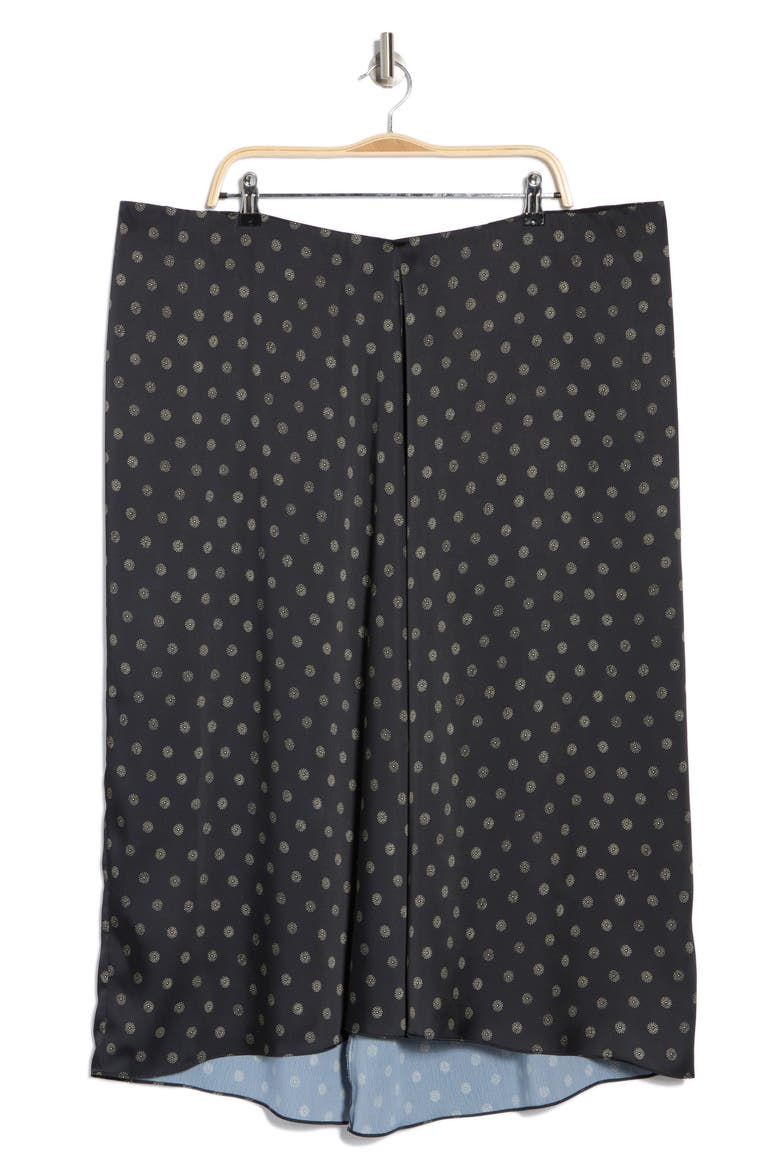 Sun Dot Draped Slip Skirt, Main, color, BLACK