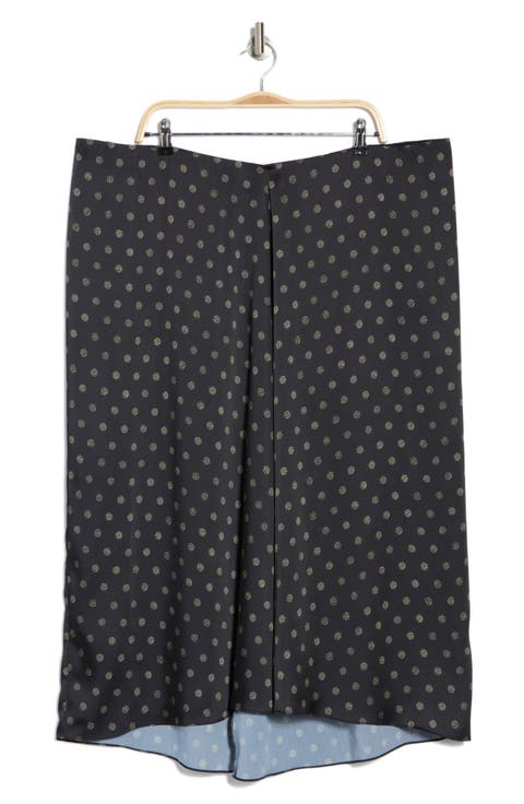 Sun Dot Draped Slip Skirt (Plus)