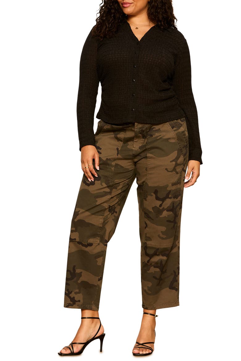 Sol Camo Print Utility Ankle Pants, Alternate, color, HIKER CAMO GREEN