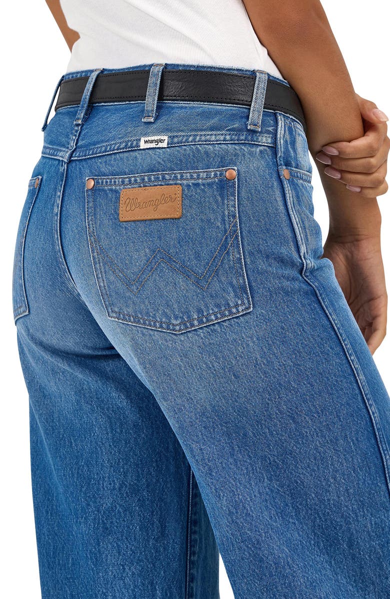 Wrangler World Wide High Waist Wide Leg Jeans, Alternate, color, Ranch Housedown