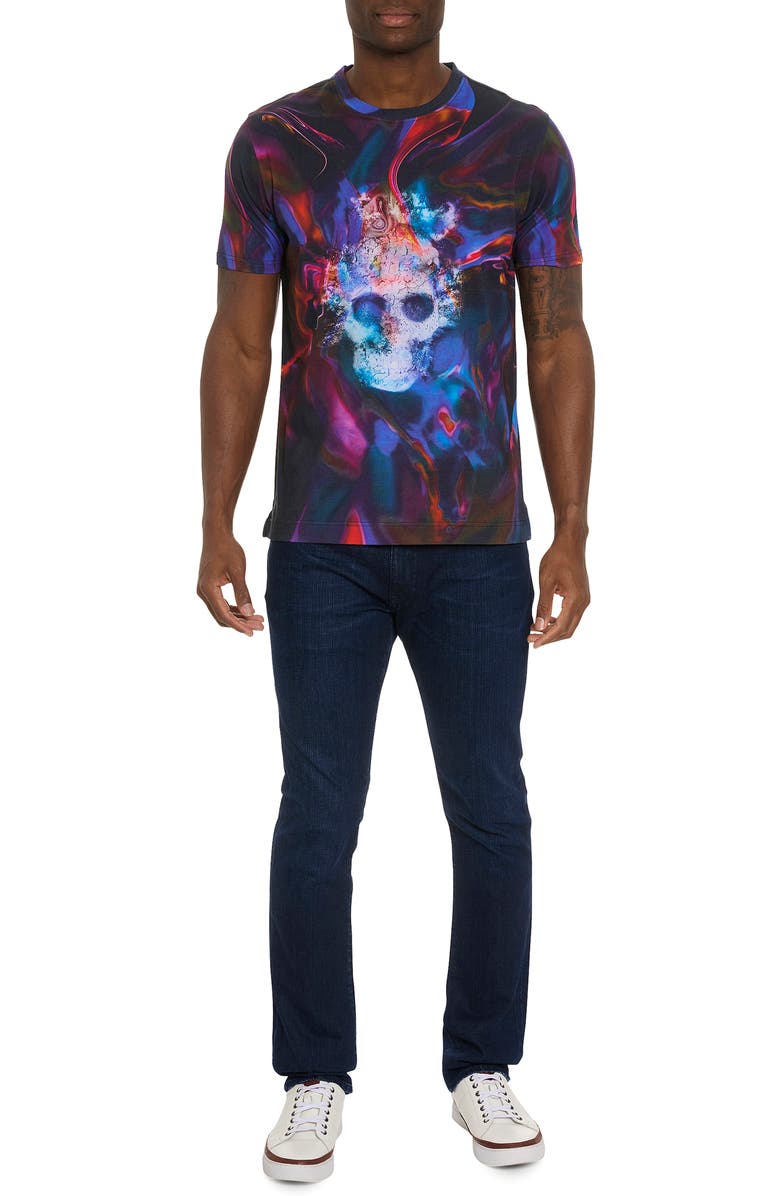 Robert Graham Aurora Skull T-Shirt, Alternate, color, 