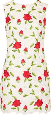 Milly Ivette Embroidered Sleeveless Shift Dress