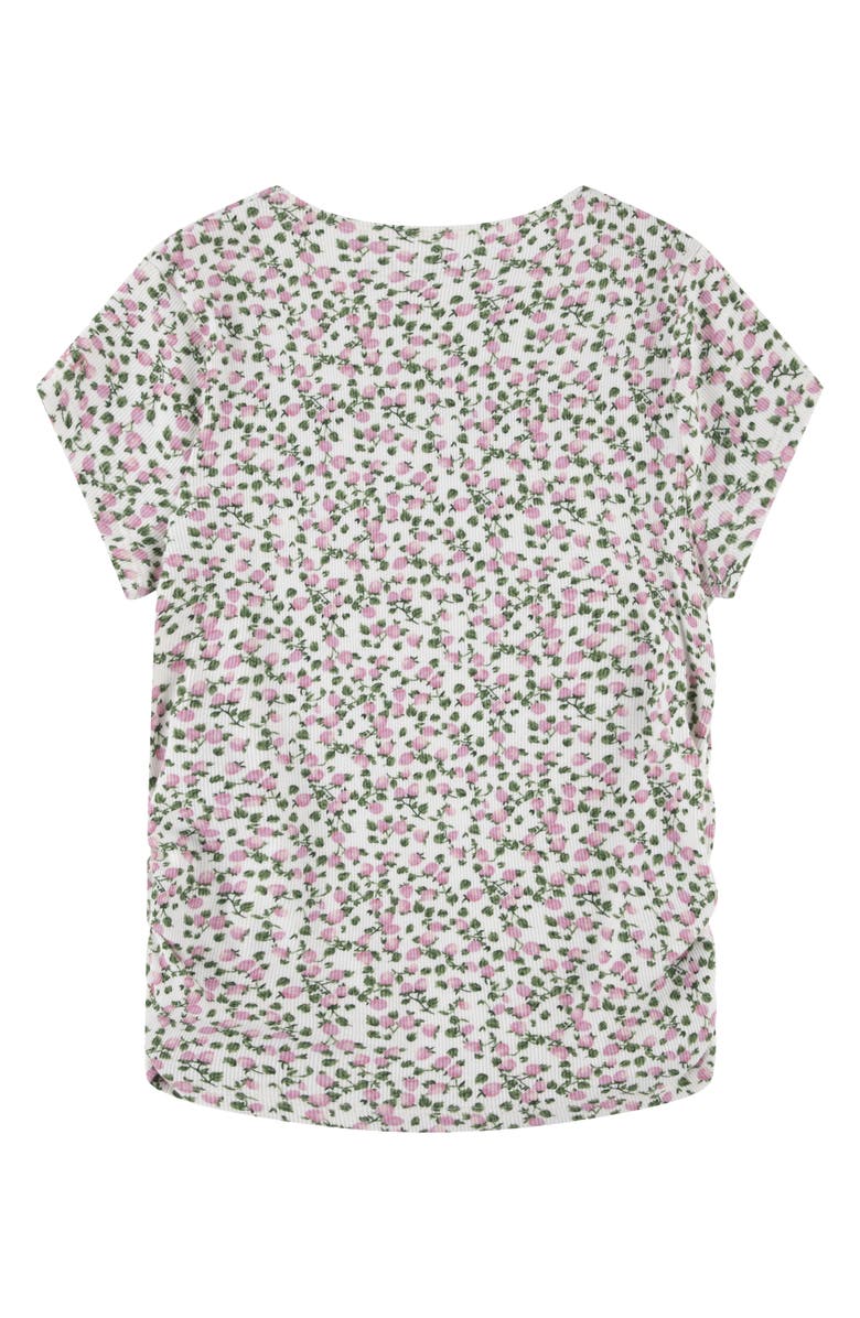 abercrombie kids Kids' Floral Square Neck Top, Alternate, color, Amranf Cas