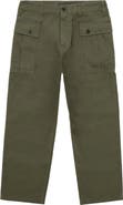 Fortela Olive Herringbone Cargo Trousers