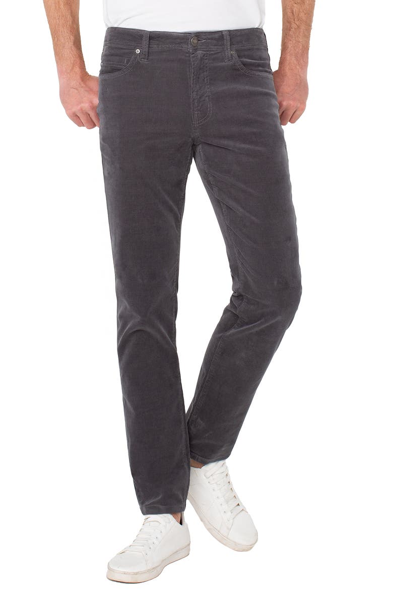Kingston Modern Slim Straight Leg Pants, Main, color, GRAY PINSTRIPE