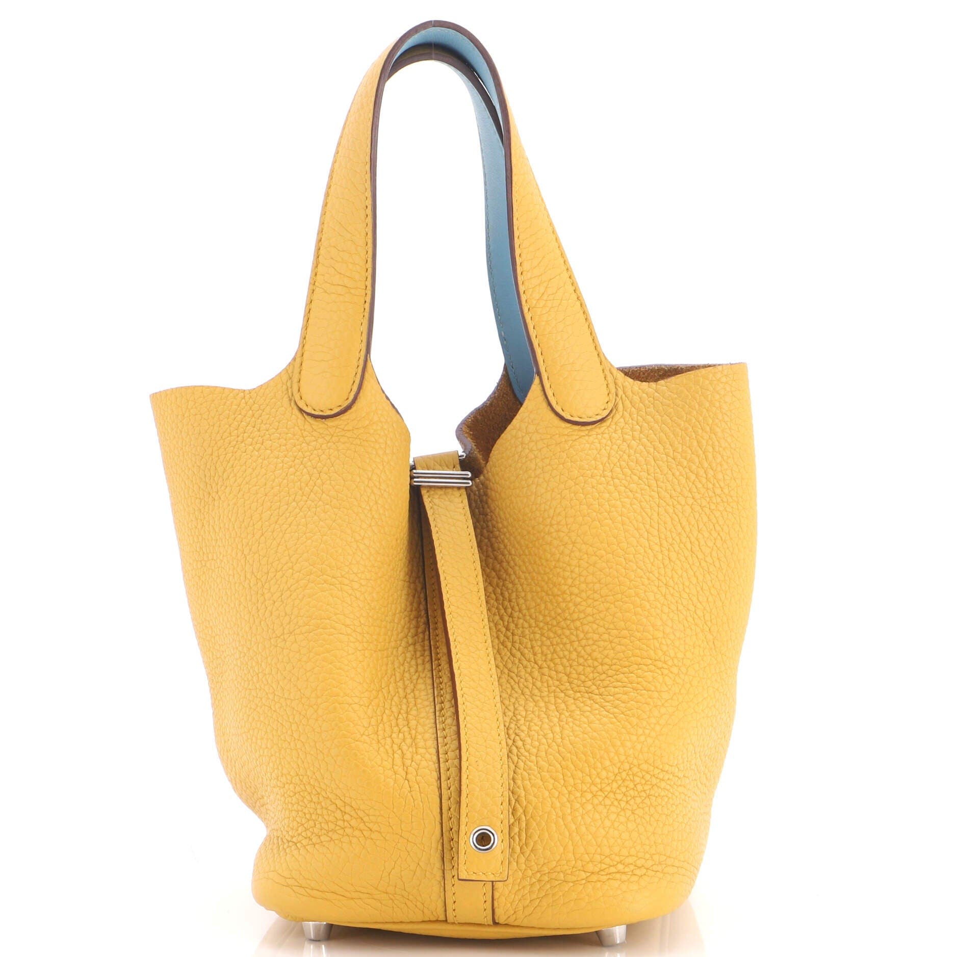 Eclat Picotin Lock Bag Clemence PM, Main, color, Yellow