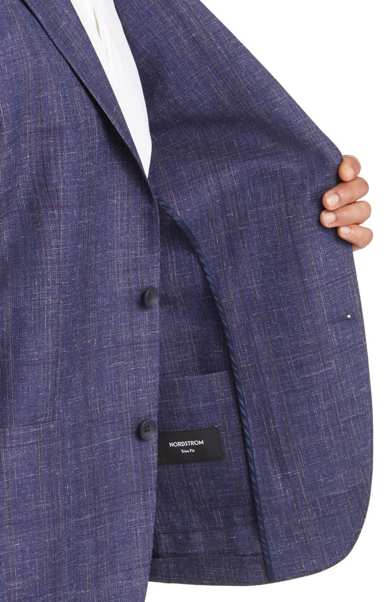Nordstrom Windowpane Wool Blend Sport Coat, Alternate, color,