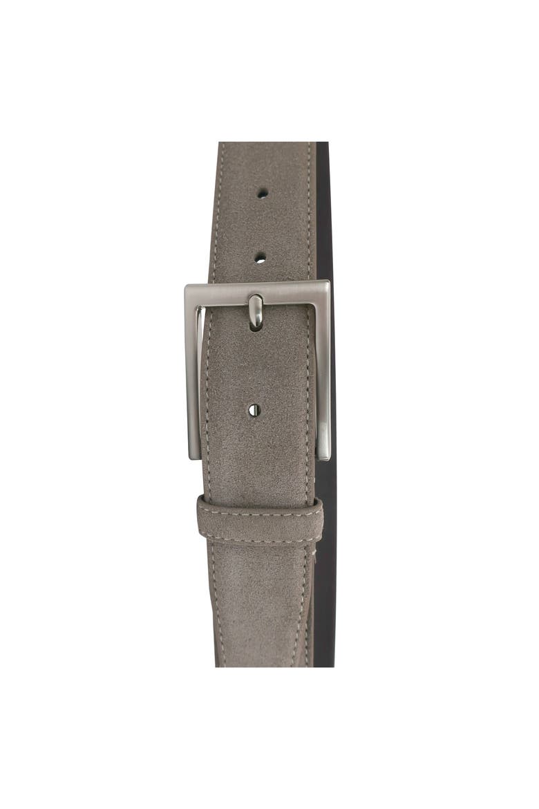 Suede Leather Feather Edge Belt, Alternate, color, Taupe