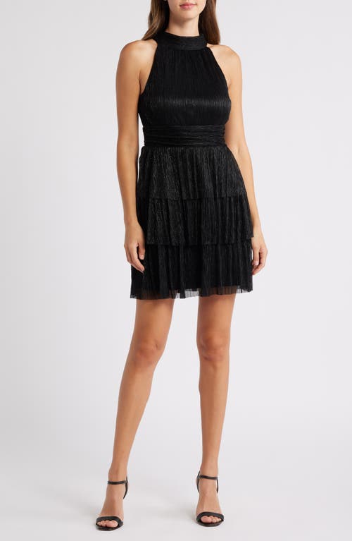 Lilly Pulitzer® Noir Metallic Crinkle Cocktail Dress in Noir Metallic Knit Crinkle 