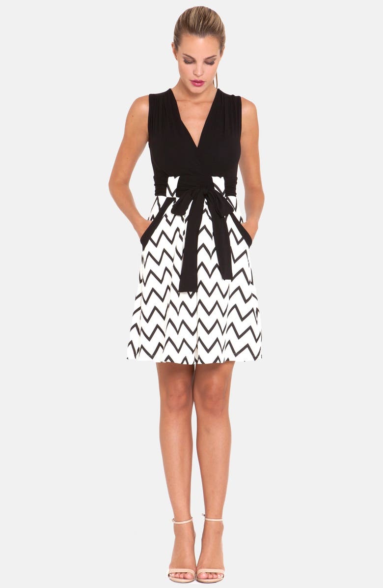 Olian Chevron Print Maternity Dress, Alternate, color,