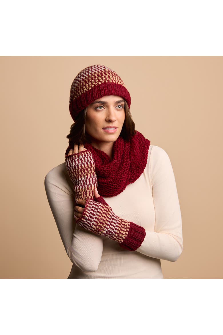 Women's Artisan Hand-Knit Adirondack Cap, Alternate, color, Cardinal