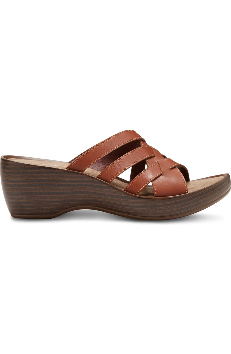 Eastland Poppy Leather Wedge Sandal, Alternate, color, Tan
