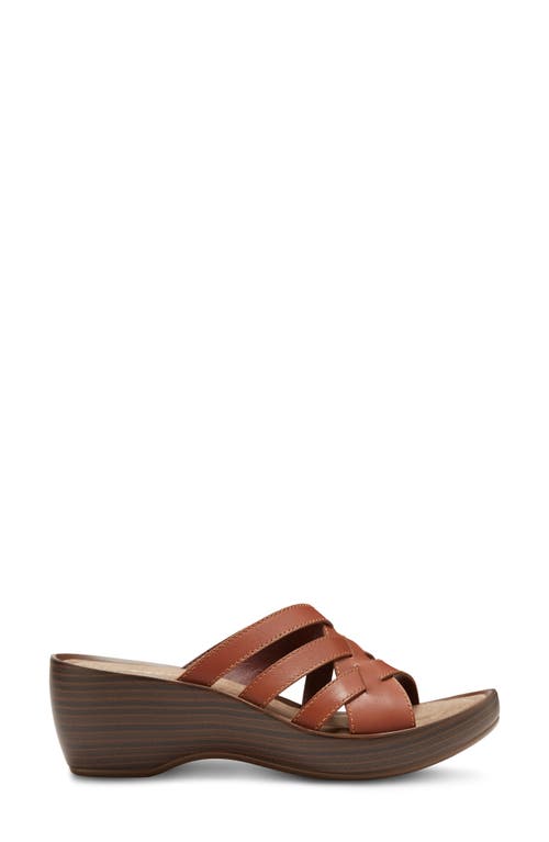 Shop Eastland Poppy Leather Wedge Sandal In Tan
