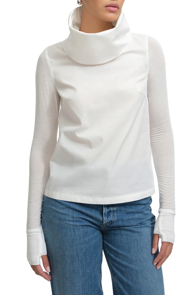 Atlantic Oversized Collar Top, Main, color, OFF WHITE