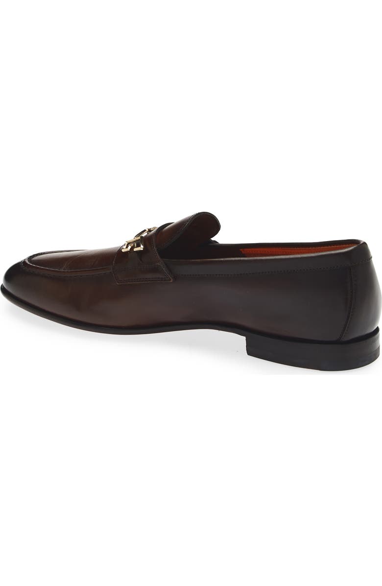 Santoni Saddle Bit Loafer, Alternate, color, Dark Brown
