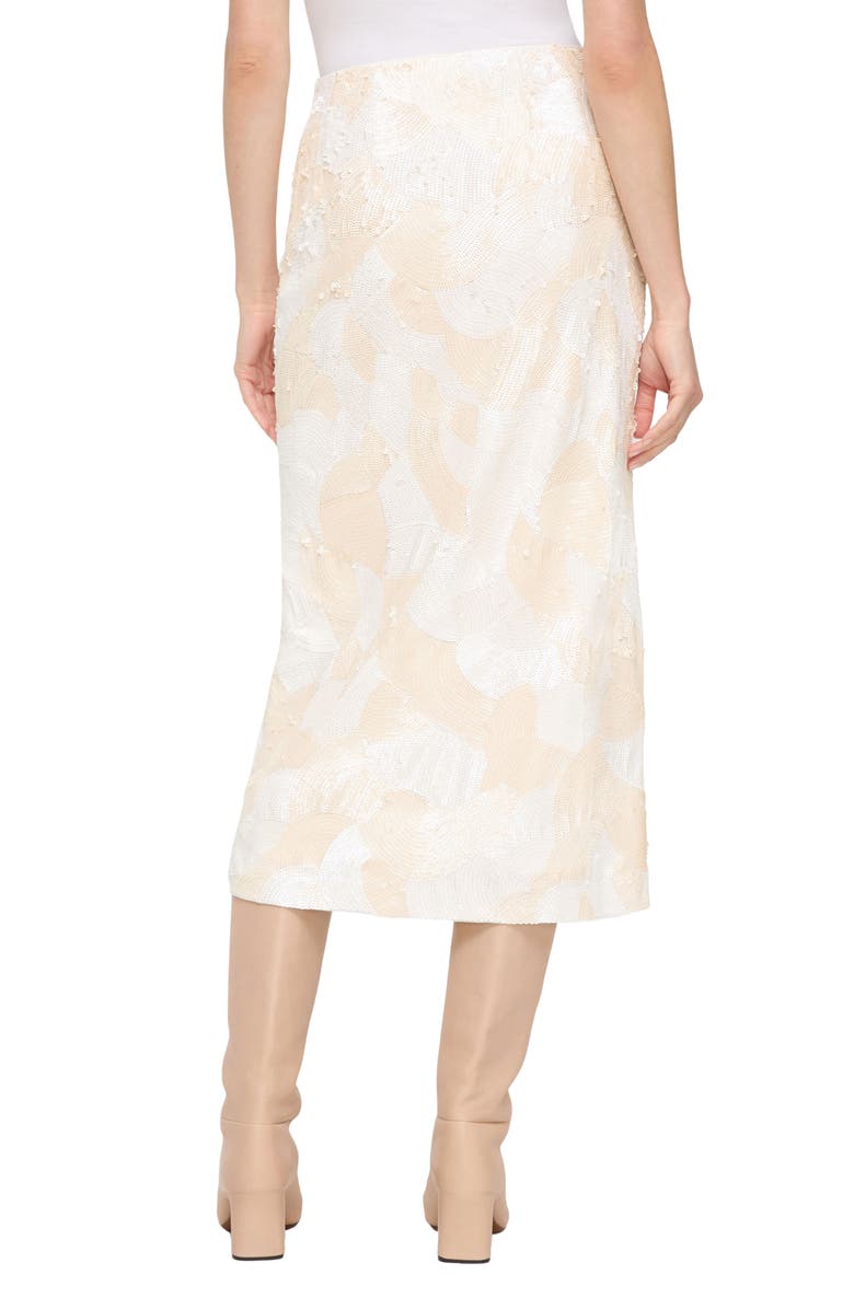Lafayette 148 New York Sequin Embellished Midi Skirt, Alternate, color, Cloud Multi