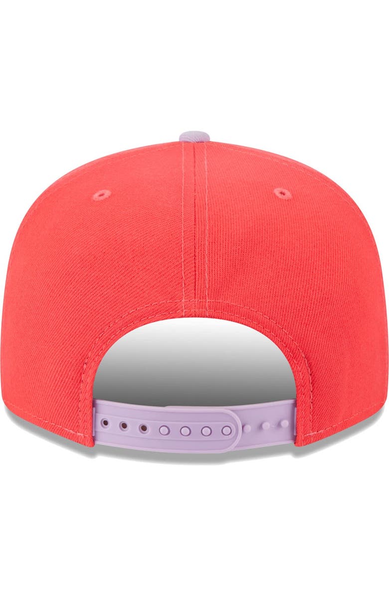 New Era Men's New Era Red/Lavender Minnesota Vikings Two-Tone Color Pack 9FIFTY Snapback Hat, Alternate, color, 