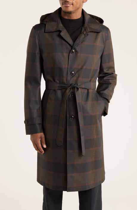 Ted by Ted Baker Plaid Rain Trench Coat