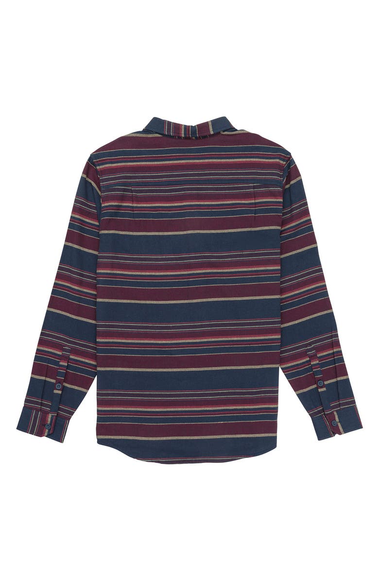 Hurley Portland Stripe Cotton Flannel Button-Up Shirt, Alternate, color, Armored Ny