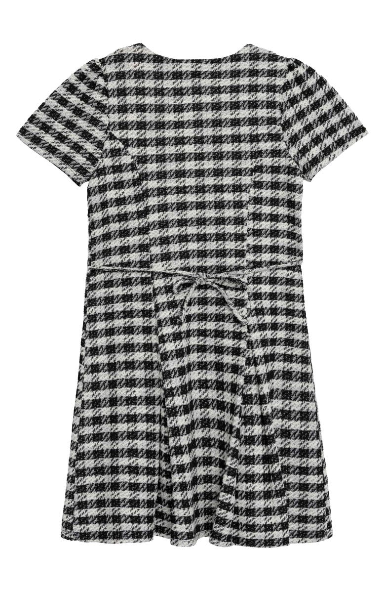 Speechless Kids' Drop Waist Bouclé Dress, Alternate, color, Black/ Ivory Jm